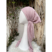Turkish Cotton Textured Solid Pretied w/ Long Tails - Dusty Pink-pretieds-The Little Tichel Lady