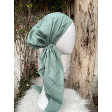 Turkish Cotton Textured Solid Pretied w/ Long Tails - Mint-pretieds-The Little Tichel Lady