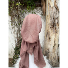 Turkish Cotton Textured Solid Pretied w/ Long Tails - Rosy Brown-pretieds-The Little Tichel Lady