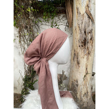 Turkish Cotton Textured Solid Pretied w/ Long Tails - Rosy Brown-pretieds-The Little Tichel Lady