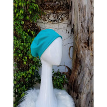 Embellished Cotton Beret - Small, Turquoise-Beret-The Little Tichel Lady