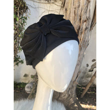 Embellished Hat - Size #1 Black Bow-Hat-The Little Tichel Lady