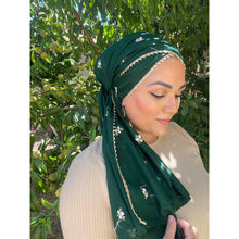 Israeli A La Mode Headwrap - Emerald-Long Wrap-The Little Tichel Lady