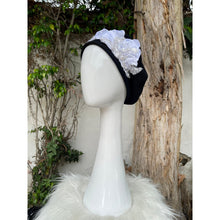 Embellished Cotton Beret - Medium/Large, Black/White-Beret-The Little Tichel Lady