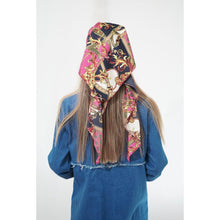 Printed Triangle Rinati Lakel - Navy/Pink Print-Triangle-The Little Tichel Lady