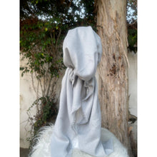 Turkish Cotton Metallic Solid Pretied w/ Long Tails - Pale Gray/Silver-pretieds-The Little Tichel Lady