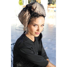 Elegant Headcover - Black w/ Neutral Shimmer Bow-Specialty Items-The Little Tichel Lady