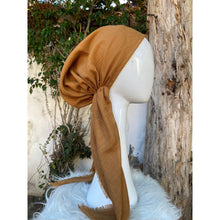 Turkish Cotton Textured Pretied w/ Long Tails - Golden-pretieds-The Little Tichel Lady