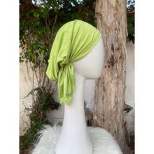 Stretchy Print Pretied Headcover - Lime Glitter-pretieds-The Little Tichel Lady