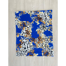 Royal Print Wrap - Cobalt Blue-Long Wrap-The Little Tichel Lady