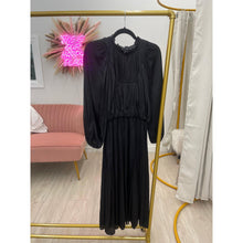 Satin Midi Dress - Black-dress-The Little Tichel Lady