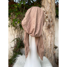 Embellished Pretied Headscarf w/ Shorter Tails - Neutral Lace-pretieds-The Little Tichel Lady