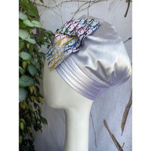 Elegant Headcover - White w/ Colorful Designer Bow-Specialty Items-The Little Tichel Lady