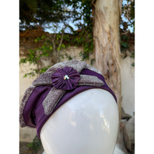 Embellished Hat - Size #1 Purple/Silver-Hat-The Little Tichel Lady