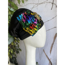 Elegant Headcover - Black w/ Colorful Bow Designer-Specialty Items-The Little Tichel Lady