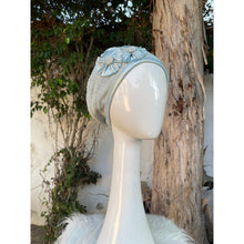 Embellished Hat - Size #2 Aqua/Silver Design-Hat-The Little Tichel Lady