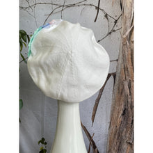 Embellished Cotton Beret - Medium/Large, White/Multi-Beret-The Little Tichel Lady