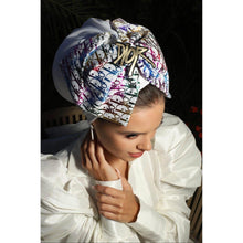 Elegant Headcover - White w/ Colorful Designer Bow-Specialty Items-The Little Tichel Lady