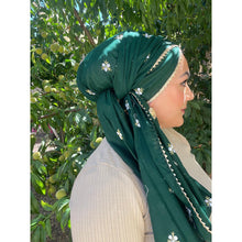 Israeli A La Mode Headwrap - Emerald-Long Wrap-The Little Tichel Lady