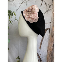 Embellished Cotton Beret - Medium/Large, Black/Pink-Beret-The Little Tichel Lady