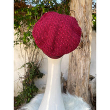 Embellished Hat - Size #1 Textured Burgundy-Hat-The Little Tichel Lady