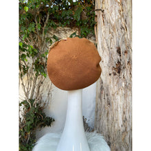 Embellished Cotton Beret - Medium/Large, Saddle Vintage Flowers-Beret-The Little Tichel Lady