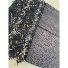 Exquisite Sequins & Satin Long Wrap - Black/Gold-Long Wrap-The Little Tichel Lady