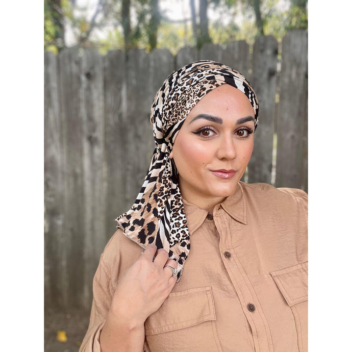 Safari Chic Long Headwrap-Long Wrap-The Little Tichel Lady