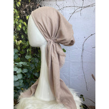 Turkish Cotton Metallic Solid Pretied w/ Long Tails - Pale Pink-pretieds-The Little Tichel Lady