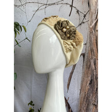 Embellished Cotton Beret - Medium/Large, Cream-Beret-The Little Tichel Lady