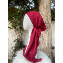 Turkish Cotton Metallic Solid Pretied w/ Long Tails - Ruby-pretieds-The Little Tichel Lady
