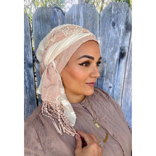 Israeli Luxe Embroidered Headwrap - Pink-Long Wrap-The Little Tichel Lady