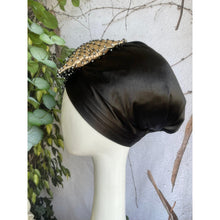Elegant Headcover - Black w/ Neutral Shimmer Bow-Specialty Items-The Little Tichel Lady