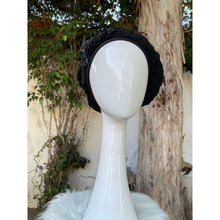 Embellished Hat - Size #2 Black Textured-Hat-The Little Tichel Lady