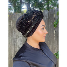 Yeela's Black Sequins/Velvet Set (tie)-Specialty Items-The Little Tichel Lady