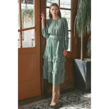 Classic Satin Midi Dress - Aqua-dress-The Little Tichel Lady