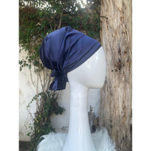 Handmade Silk Sinar - Navy/Silver-Sinar-The Little Tichel Lady