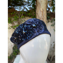 Embellished Hat - Size #1 Navy Blue Sequins-Hat-The Little Tichel Lady