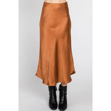 Rust Satin Slip Skirt-skirt-The Little Tichel Lady