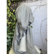 Turkish Cotton Metallic Solid Pretied w/ Long Tails - Silver/Gray-pretieds-The Little Tichel Lady