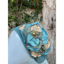 Embellished Cotton Beret - Medium/Large, Mint Petal Flower-Beret-The Little Tichel Lady