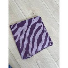 Waffled Zebra Print Turkish Cotton Squares - Purple-Squares-The Little Tichel Lady