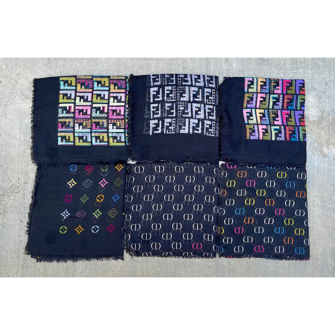 Monogram Turkish Cotton Textured Squares-Squares-The Little Tichel Lady