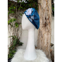 Embellished Cotton Beret - Medium/Large, Blue-Beret-The Little Tichel Lady