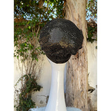 Slip-on Hat w/ Bow Detail - Gold/Black Sequins-Hat-The Little Tichel Lady