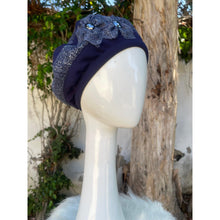 Embellished Hat - Size #1 Navy/Blue-Hat-The Little Tichel Lady