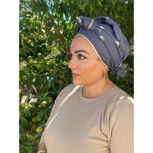 Israeli A La Mode Headwrap - Steel Blue-Long Wrap-The Little Tichel Lady