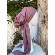 Turkish Cotton Textured Pretied w/ Long Tails - Pale Plum-pretieds-The Little Tichel Lady