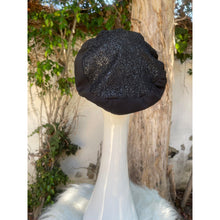 Embellished Hat - Size #2 Black Texture-Hat-The Little Tichel Lady