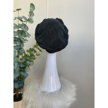 Embellished Hat - Size #1 Black/Teal Glitter Bow-Hat-The Little Tichel Lady